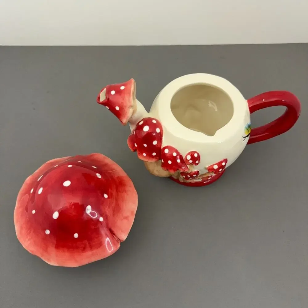 Mushroom Teapot Blue Sky Clayworks Ceramic Heather Goldminc 23524 Fairycore